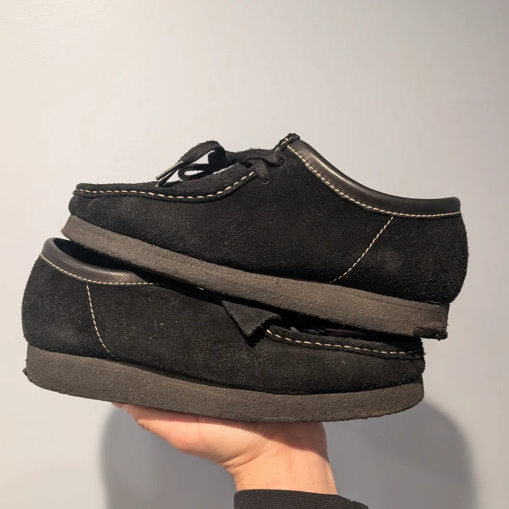 Clarks X Stussy Black Suede Wallabe Size 9.5 OG Box.